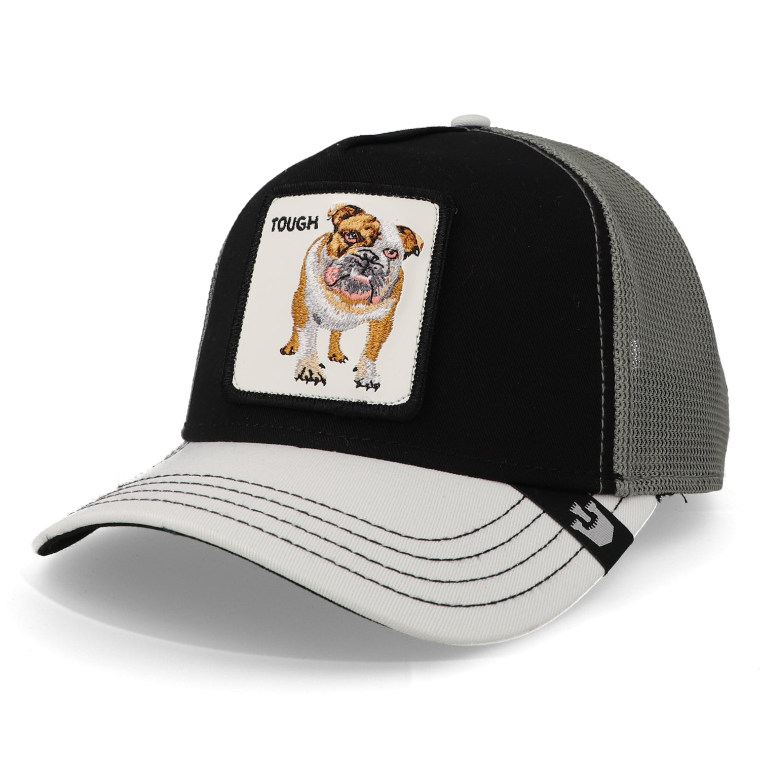 Trucker 101-1334 V2 Bulldog Negro y Blanco