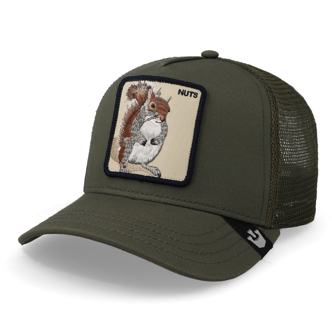 TRUCKER 101-0455 THE NUTS SQUIRREL OLIVE