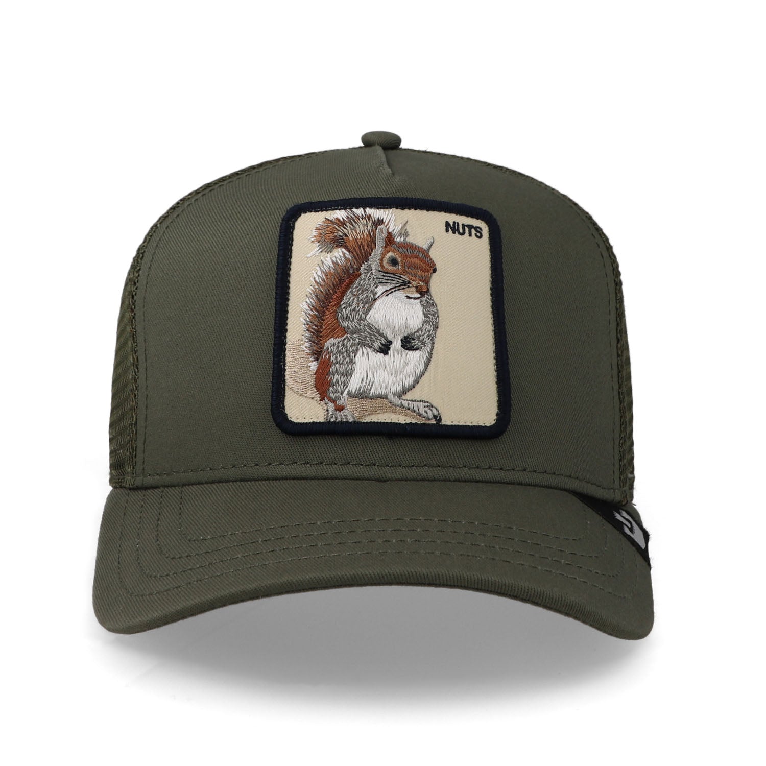 TRUCKER 101-0455 THE NUTS SQUIRREL OLIVE