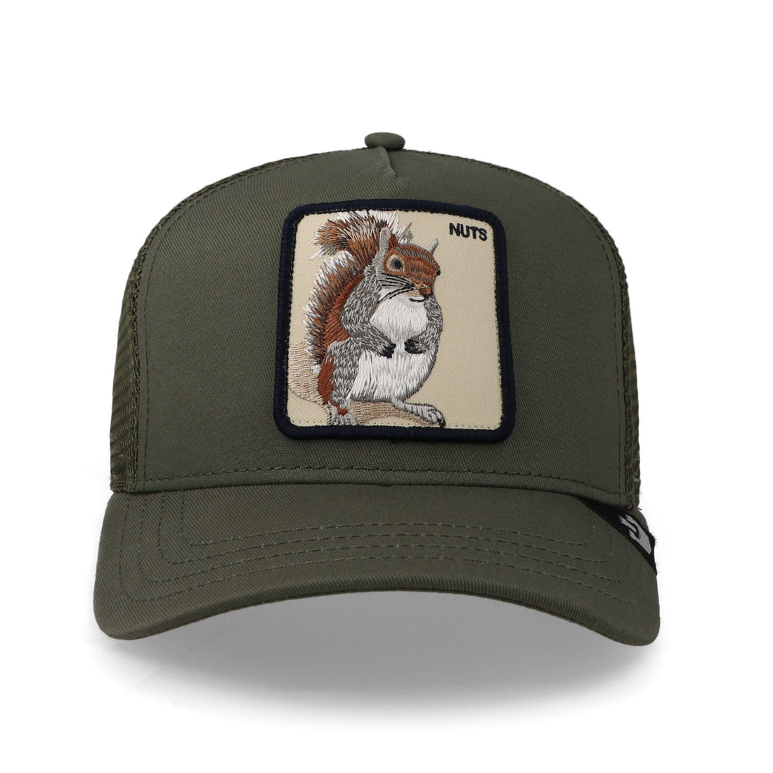 TRUCKER 101-0455 THE NUTS SQUIRREL OLIVE